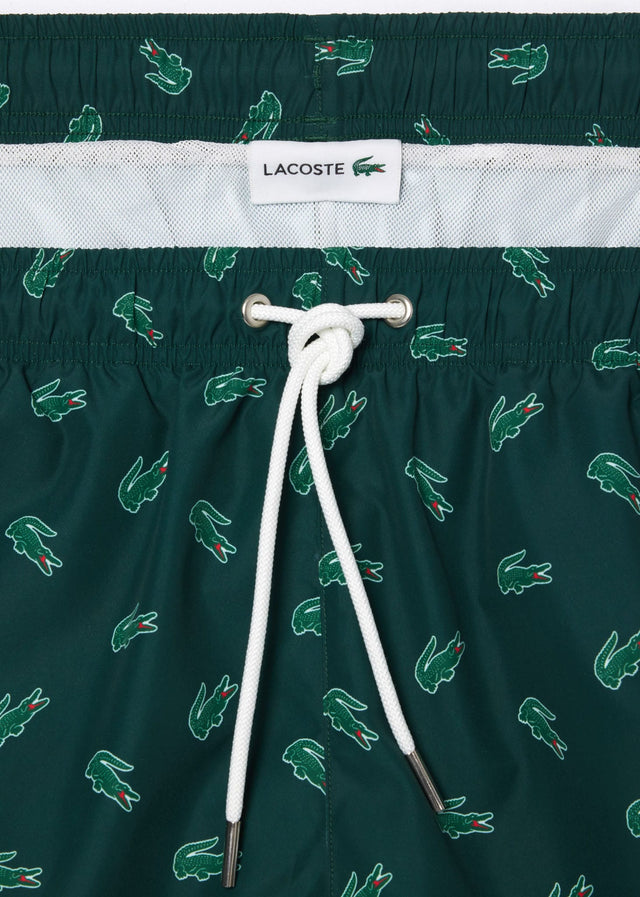 Lacoste Swimwear Swimming trunks all over print - sinople multico