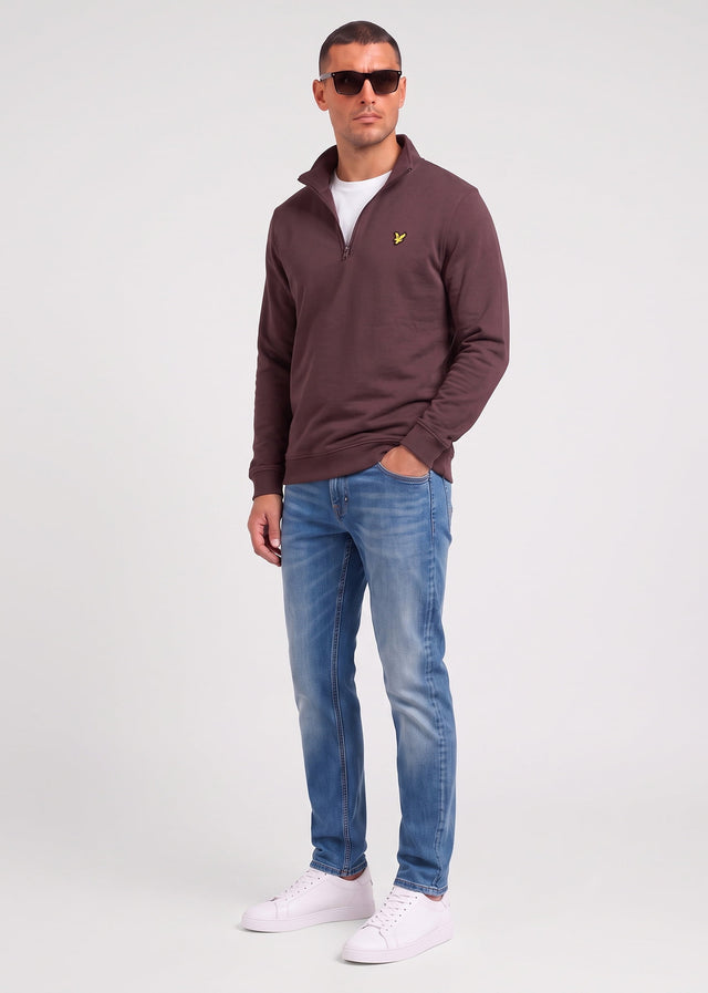 Lyle & Scott Truien Quarter zip pullover sweatshirt - shelter brown