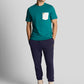 Lyle & Scott T-shirts  Contrast pocket t-shirt - court green white 