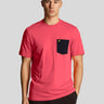Lyle & Scott T-shirts Contrast pocket t-shirt - electric pink dark navy
