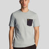 Lyle & Scott T-shirts Contrast pocket t-shirt - slate-blue-dark-navy