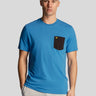 Lyle & Scott T-shirts Contrast pocket t-shirt - spring blue jet black