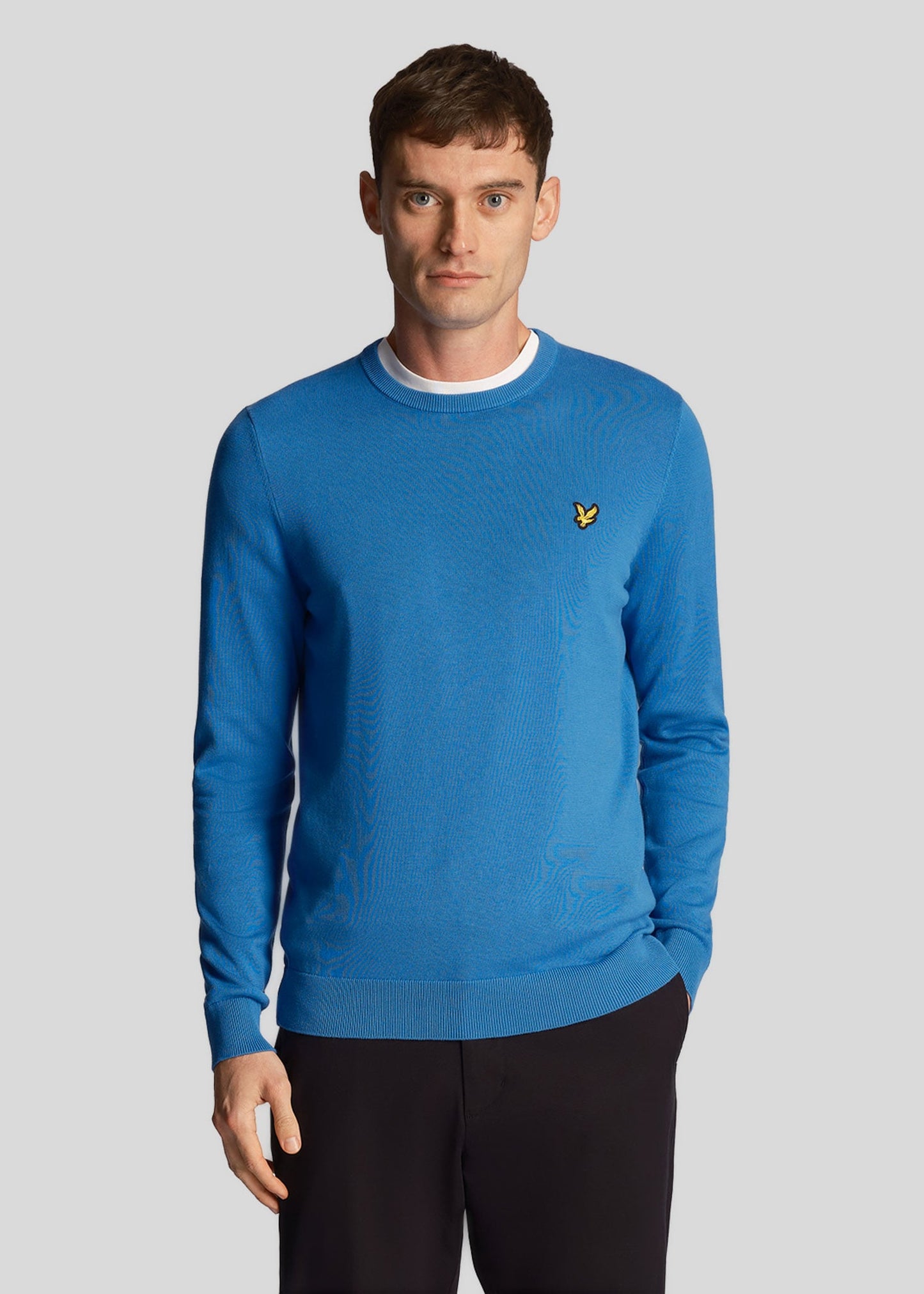 Lyle & Scott Truien Cotton crew neck jumper - spring blue