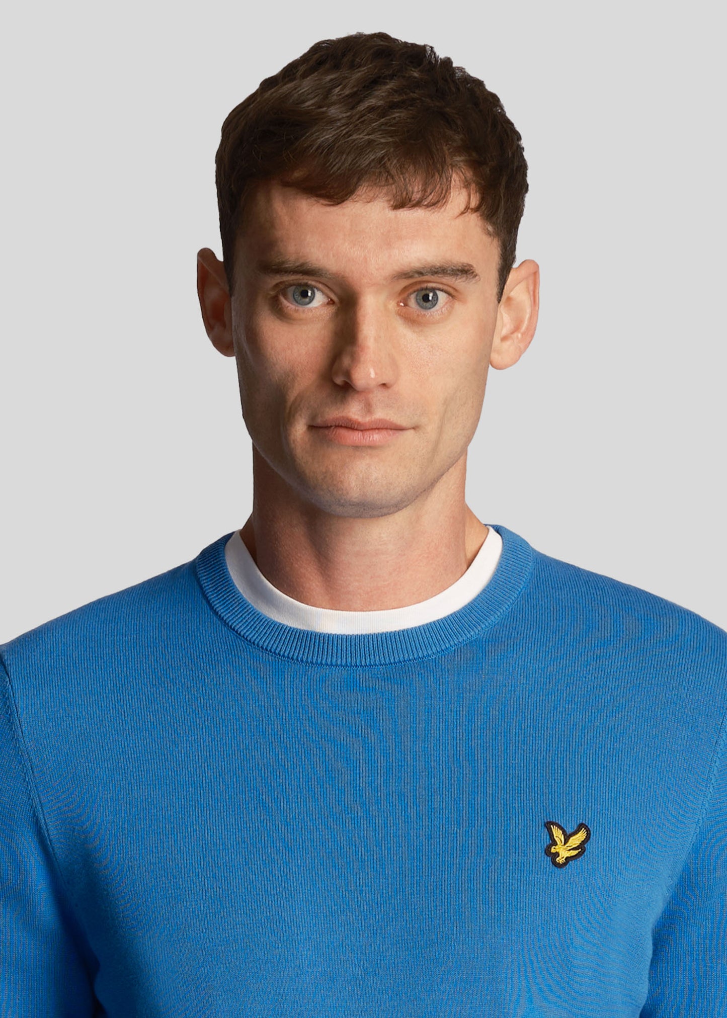 Lyle & Scott Truien Cotton crew neck jumper - spring blue