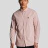 Lyle & Scott Overhemden Cotton linen button down shirt - light pink