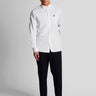 Lyle & Scott Overhemden Cotton linen button down shirt - white