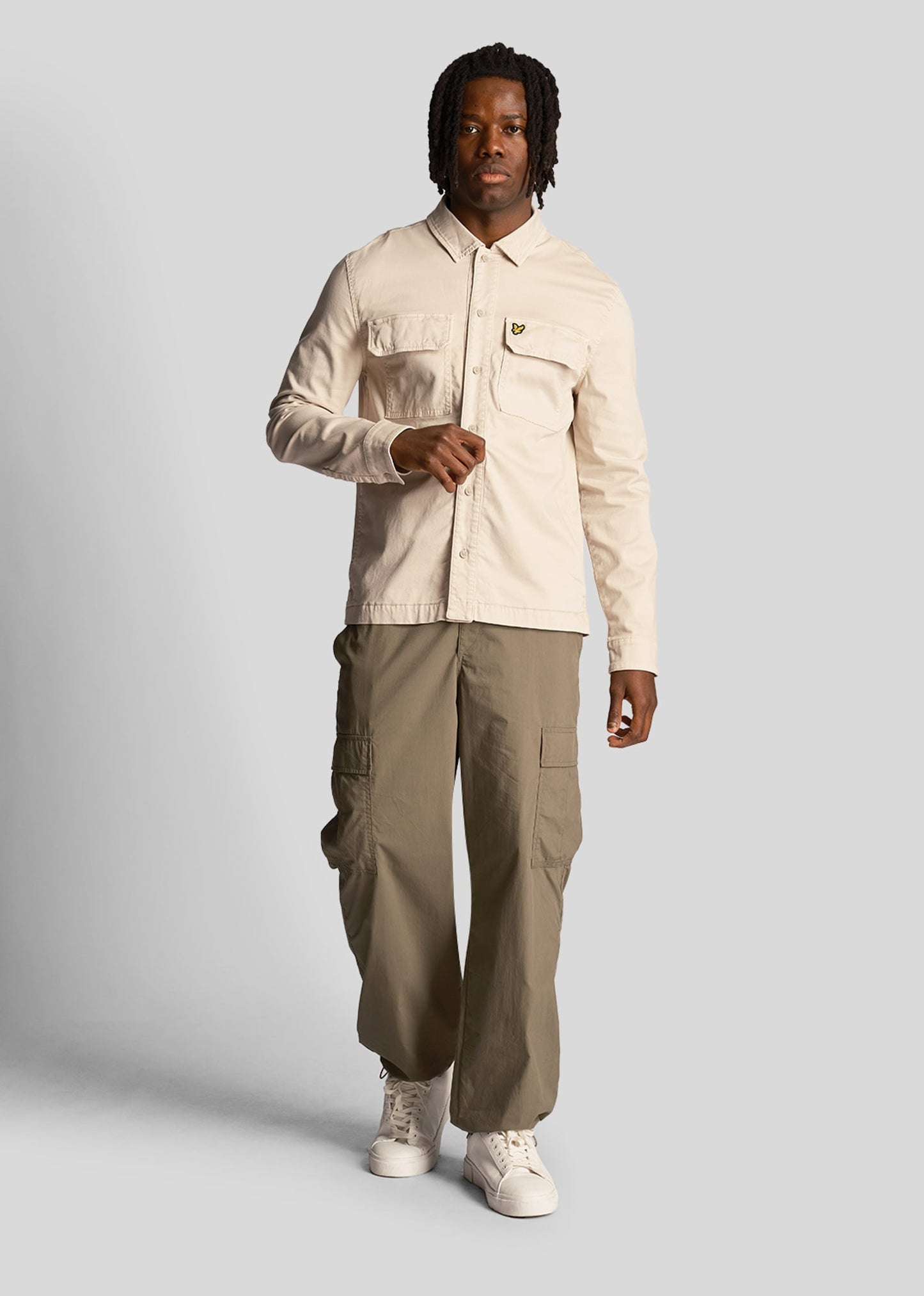 Lyle & Scott Overshirts Garment dyed overshirt - cove