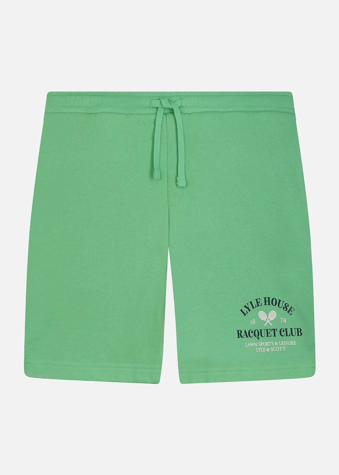Lyle & Scott Korte Broeken Racquet club graphic sweat short - lawn green