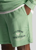 Lyle & Scott Korte Broeken Racquet club graphic sweat short - lawn green