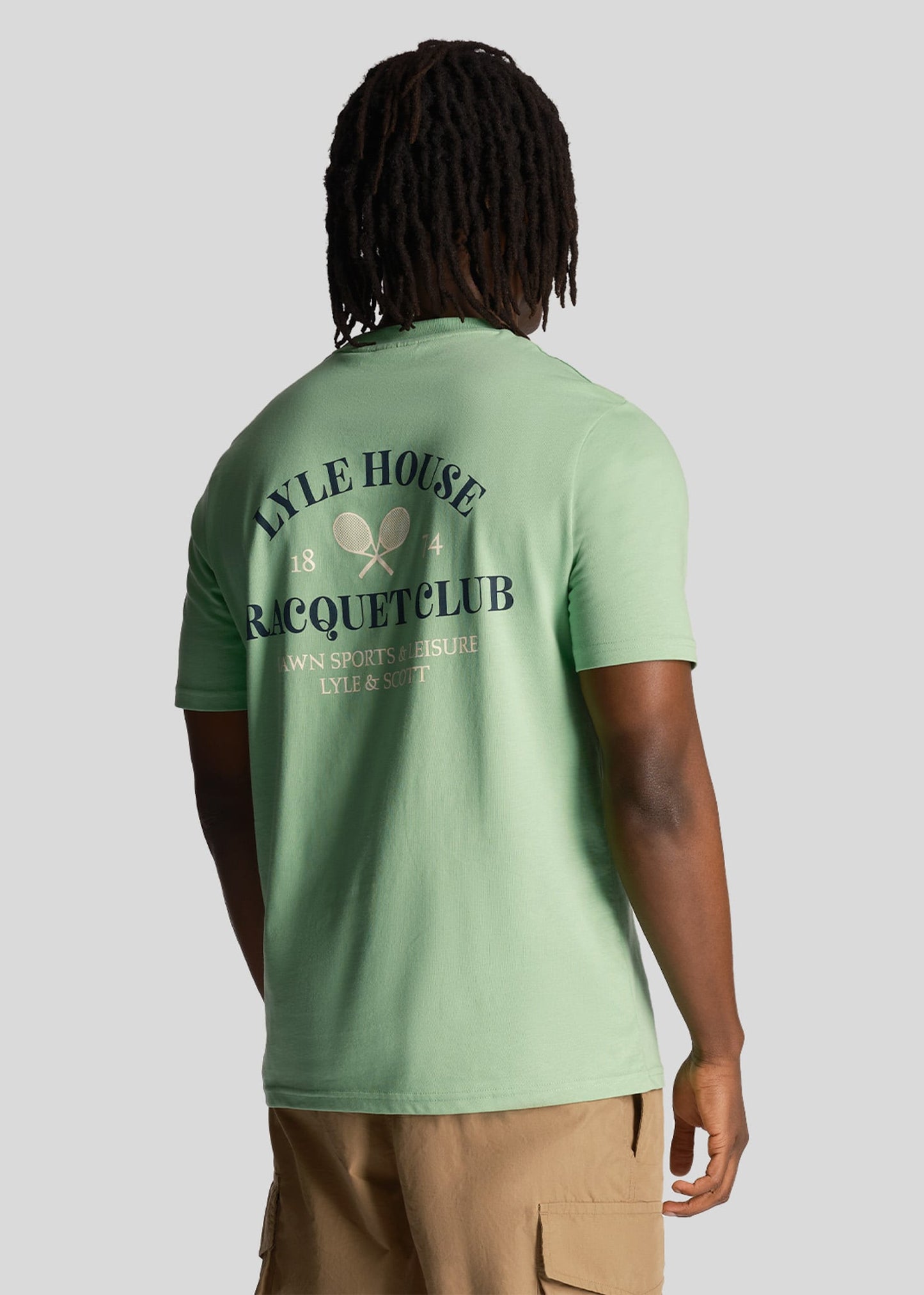 Lyle & Scott T-shirts Racquet club graphic t-shirt - lawn green