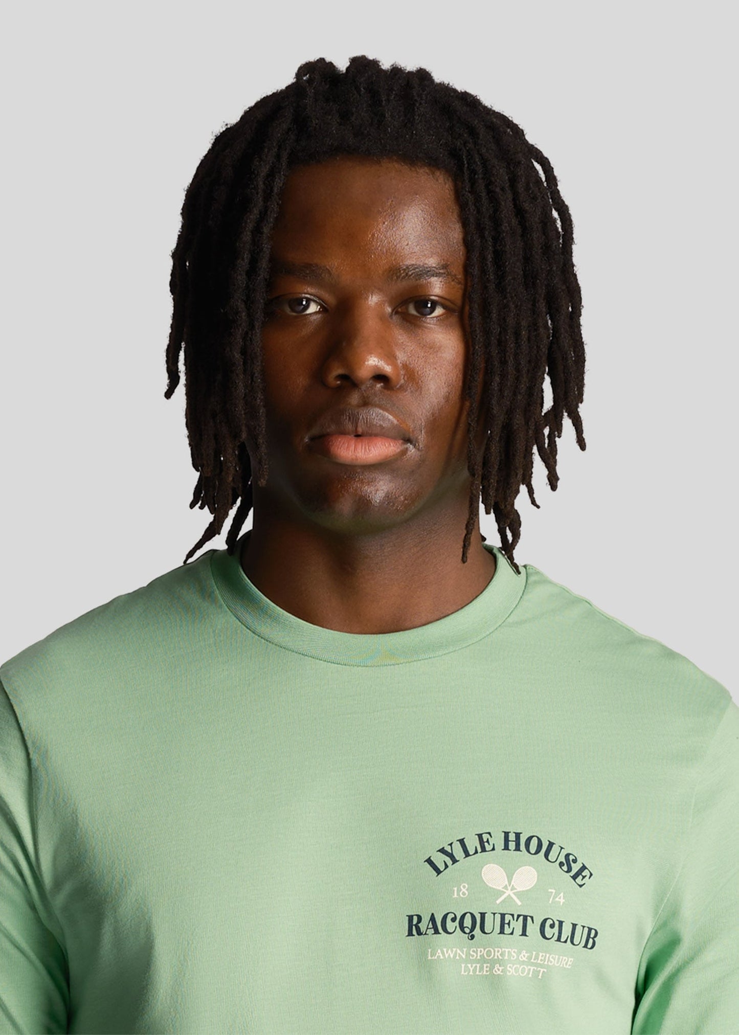 Lyle & Scott T-shirts Racquet club graphic t-shirt - lawn green