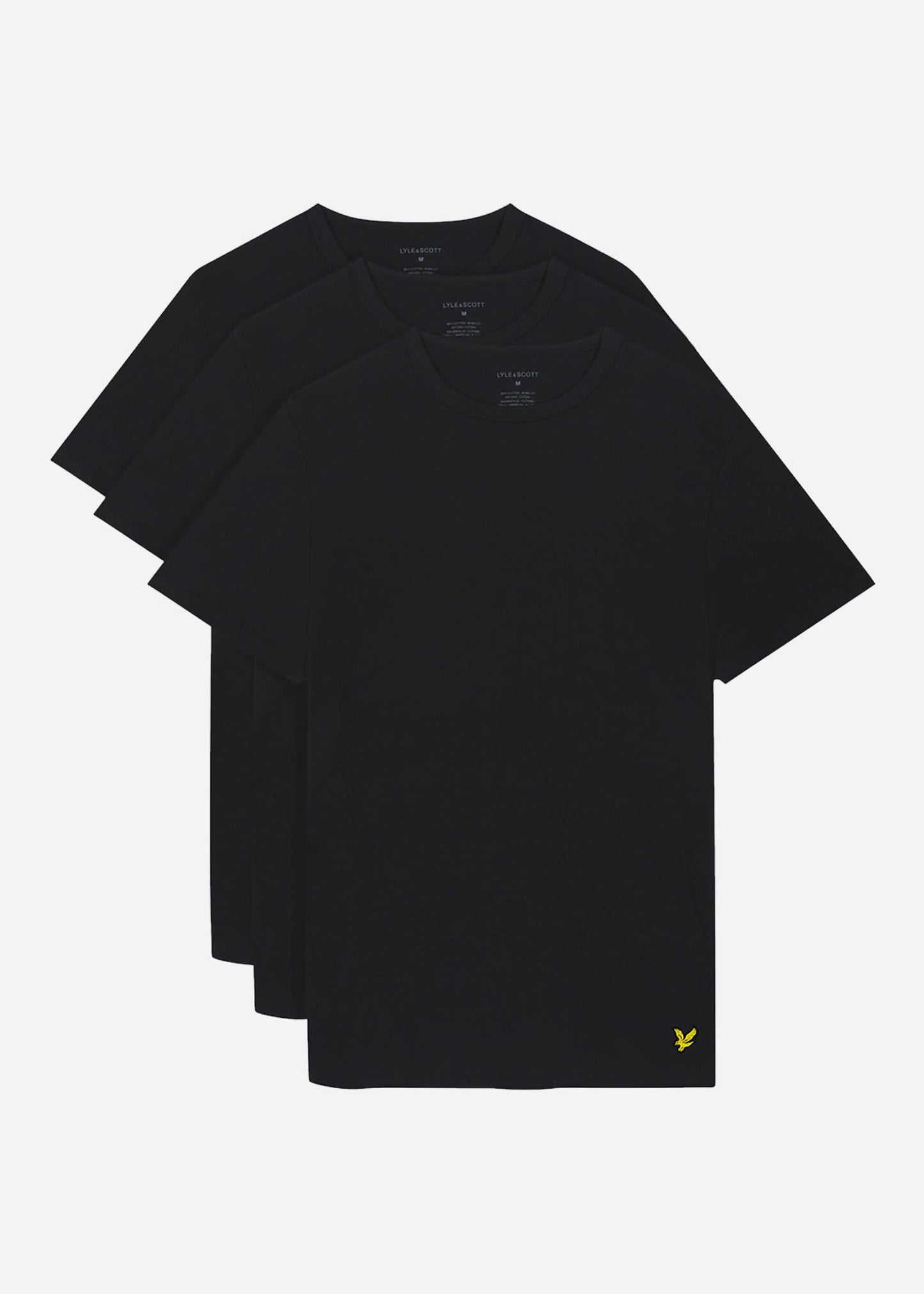 Lyle & Scott T-shirts Maxwell 3 pack t-shirt - jet black