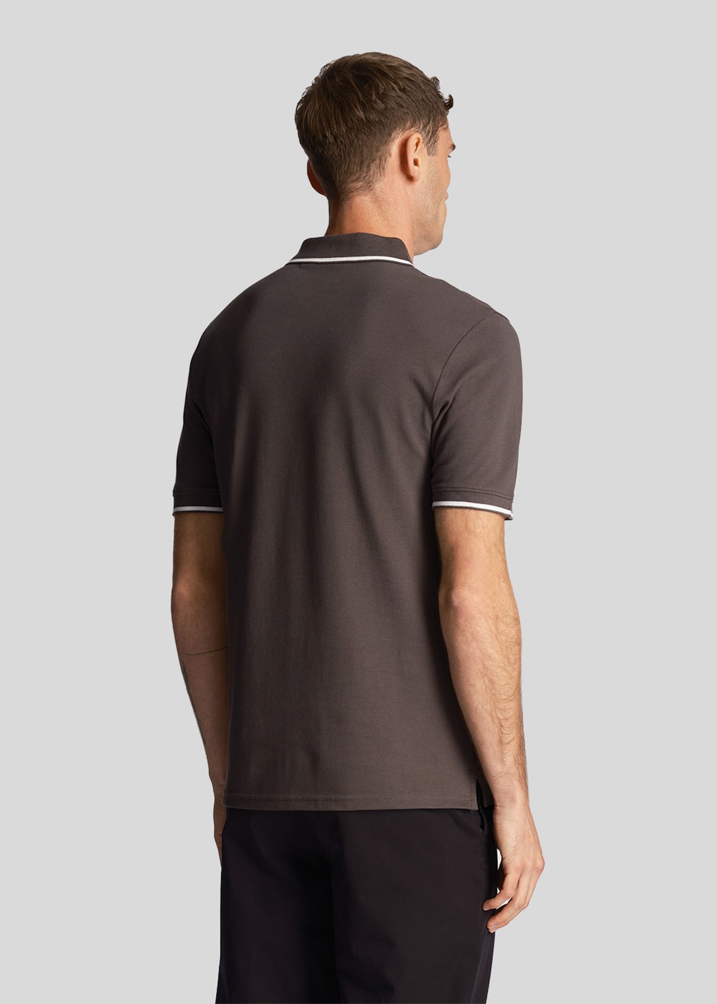 Lyle & Scott Polo's Tipped polo shirt - gun metal white