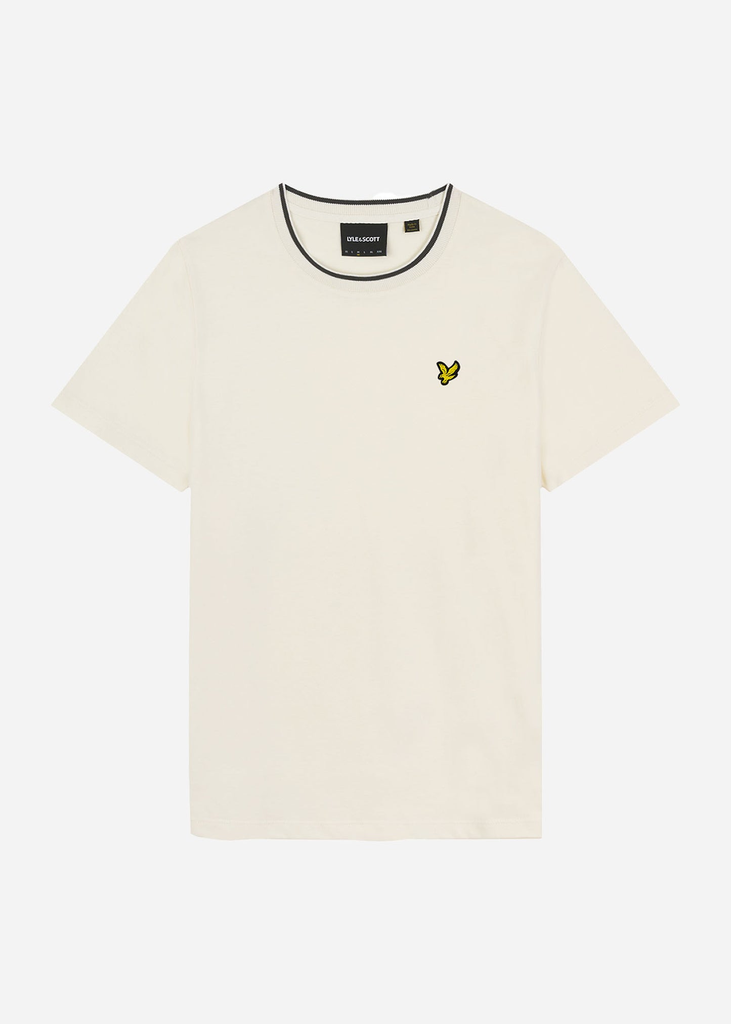 Lyle & Scott T-shirts Tipped t-shirt - chalk gunmetal