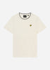 Lyle & Scott T-shirts Tipped t-shirt - chalk gunmetal