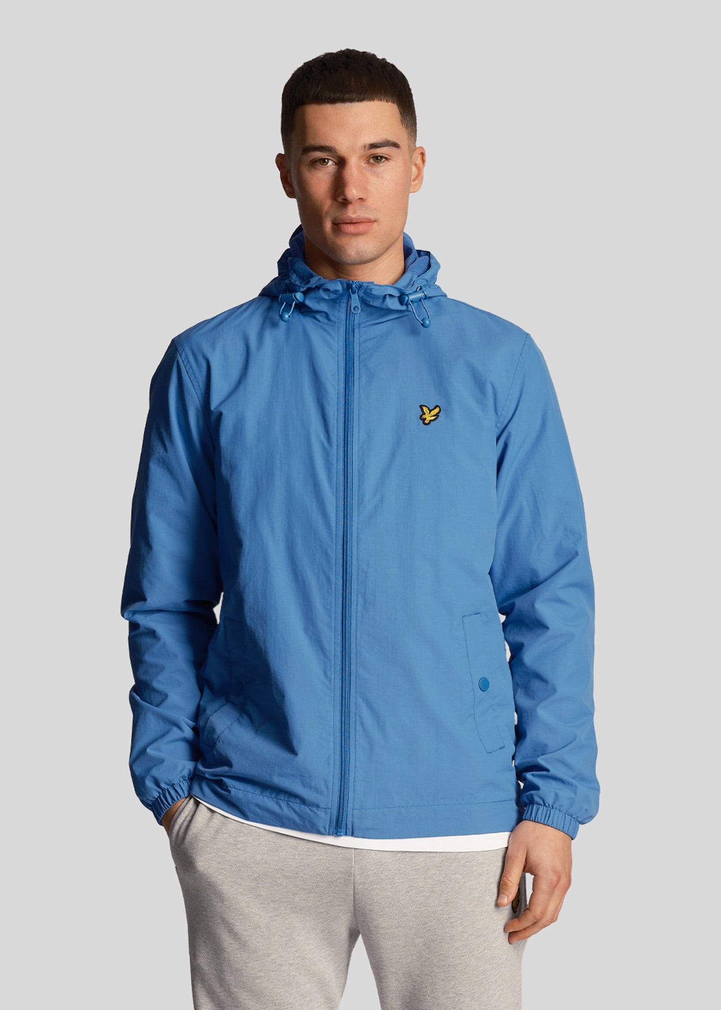 Lyle & Scott Jassen Zip through hooded jacket - spring blue