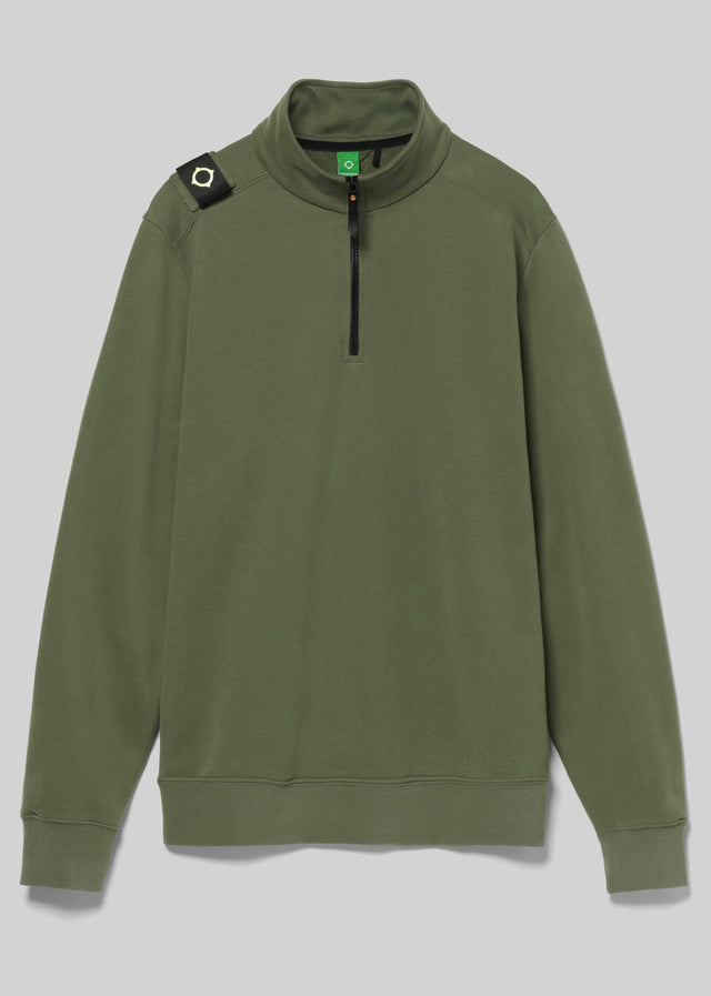 MA.Strum Truien Training quarter zip sweatshirt - bronze green