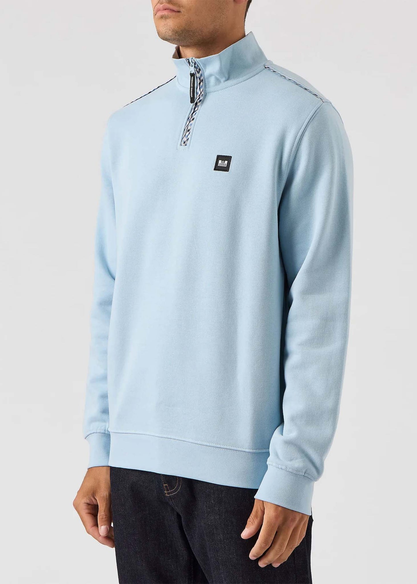 Weekend Offender Truien Matisa - winter sky blue house check