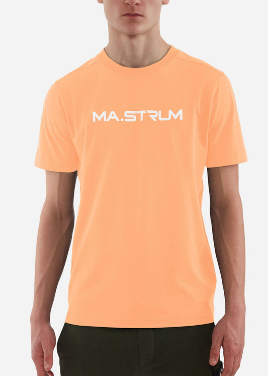 MA.Strum T-shirts  Chest print tee - peach 