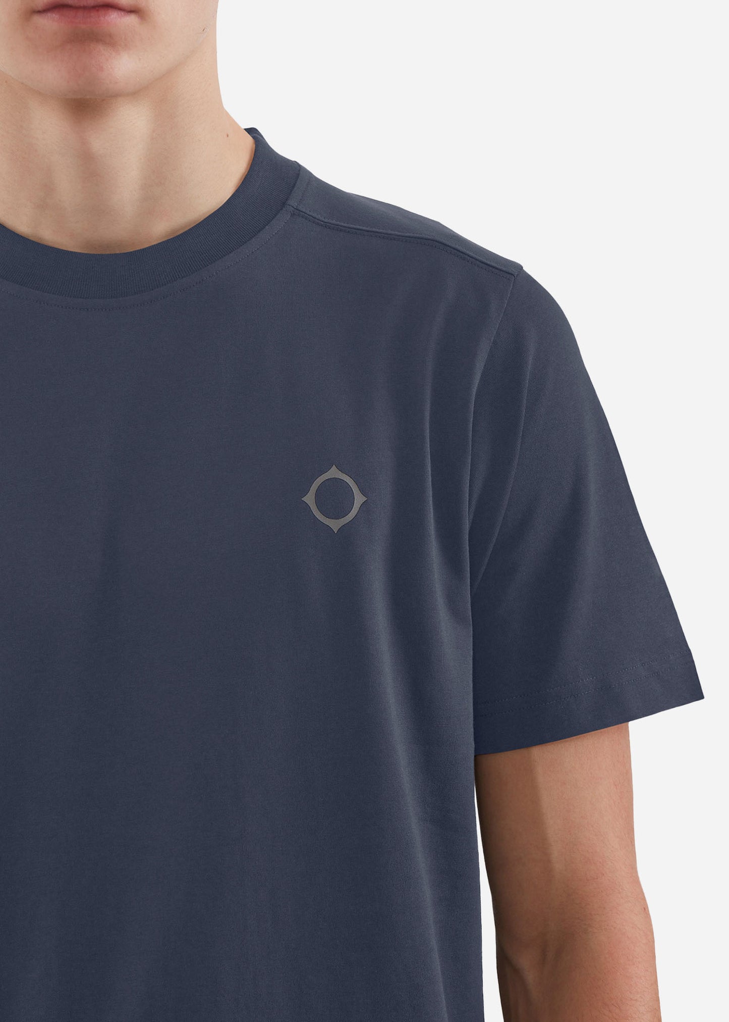 MA.Strum T-shirts Oversized back logo print tee - ink navy