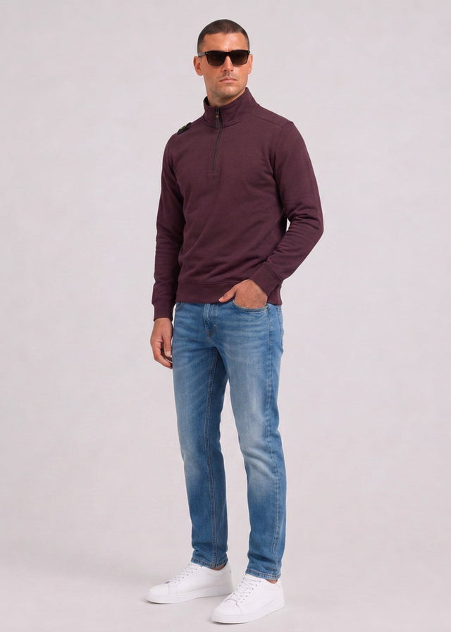 MA.Strum Truien Training quarter zip sweatshirt - wine
