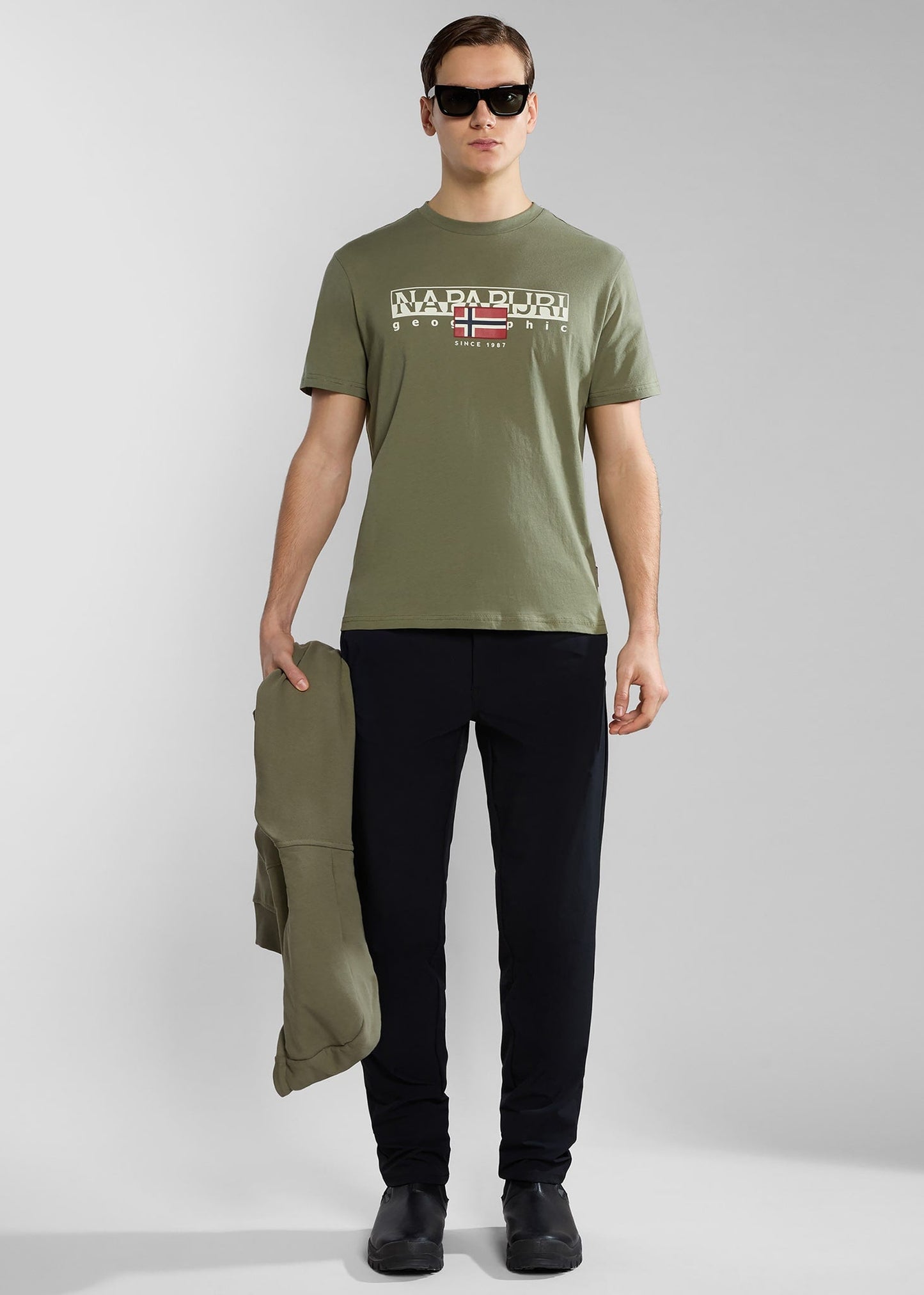 Napapijri T-shirts Aylmer t-shirt - green lichen