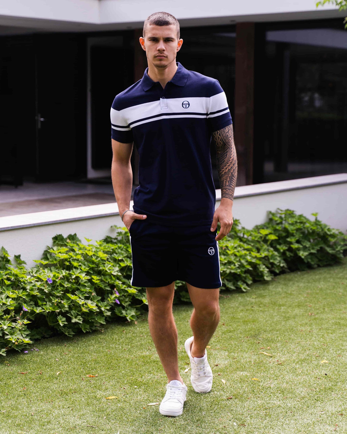 Sergio Tacchini Korte Broeken Pietrapertosa short - blue white