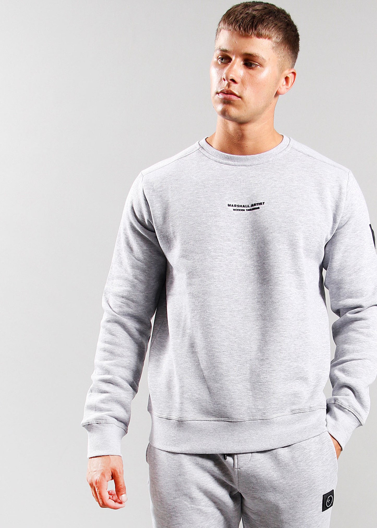Siren crew sweat - grey marl