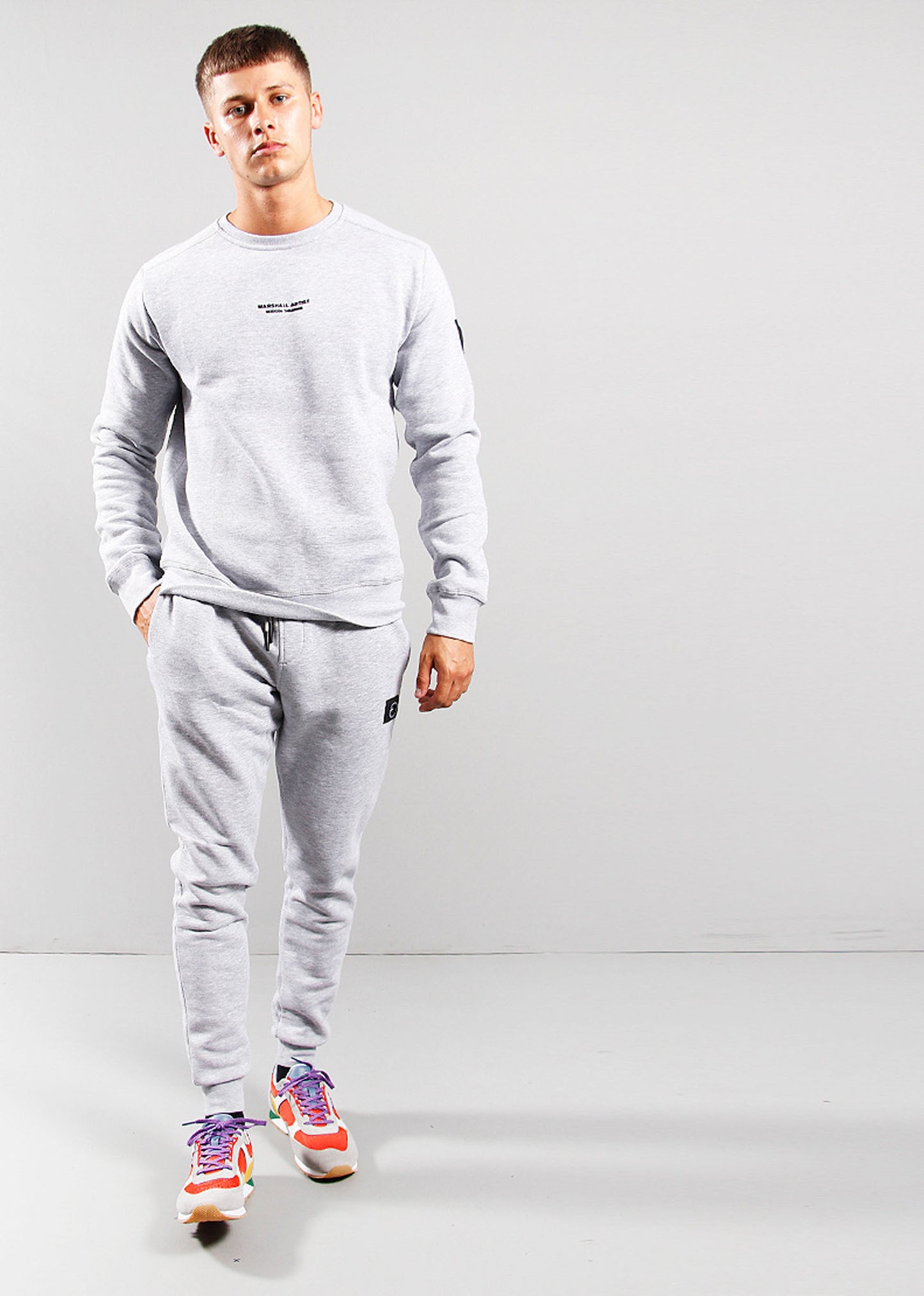 Siren crew sweat - grey marl