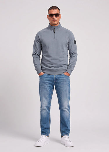 Marshall Artist Truien Siren quarter zip sweat - storm grey