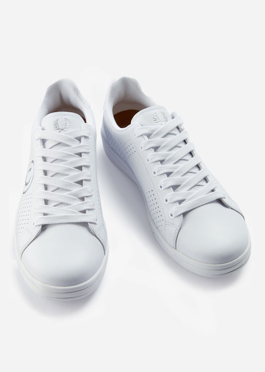 Fred Perry Schoenen  B721 perf leather branded - white black 