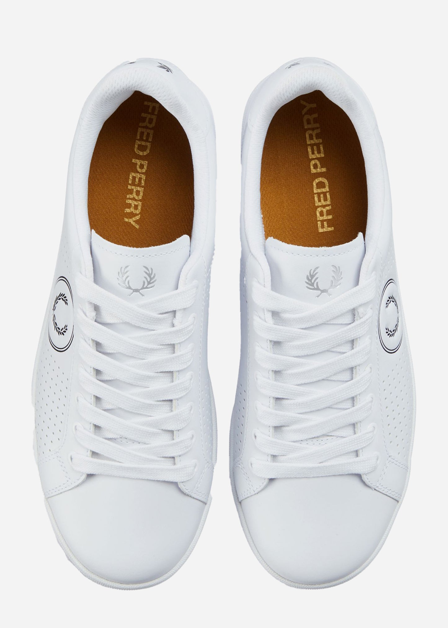 Fred Perry Schoenen B721 perf leather branded - white black