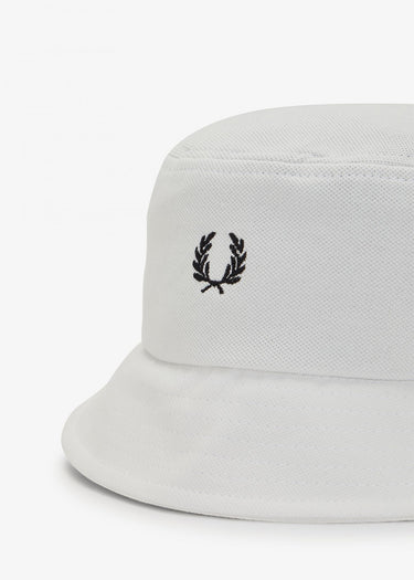 Fred Perry Bucket Hats Pique bucket hat - snow white black