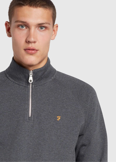 Farah Truien Sweatshirt jim 1/4 zip - farah grey marl