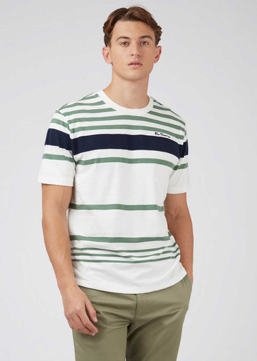 Ben Sherman T-shirts  Engineered stripe tee - snow white