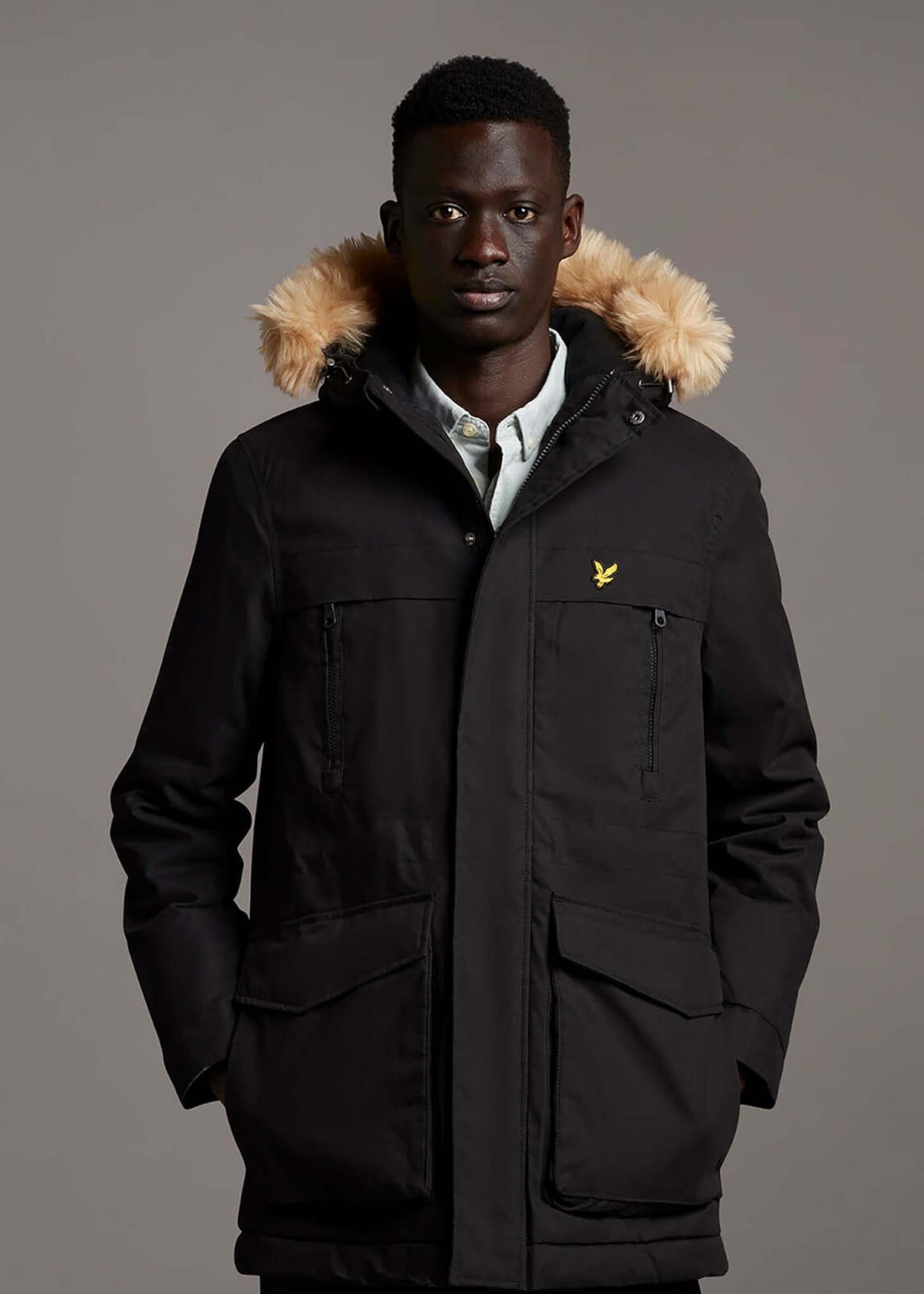 Lyle and Scott parka black