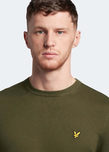 Lyle & Scott Truien Cotton merino crew jumper - olive