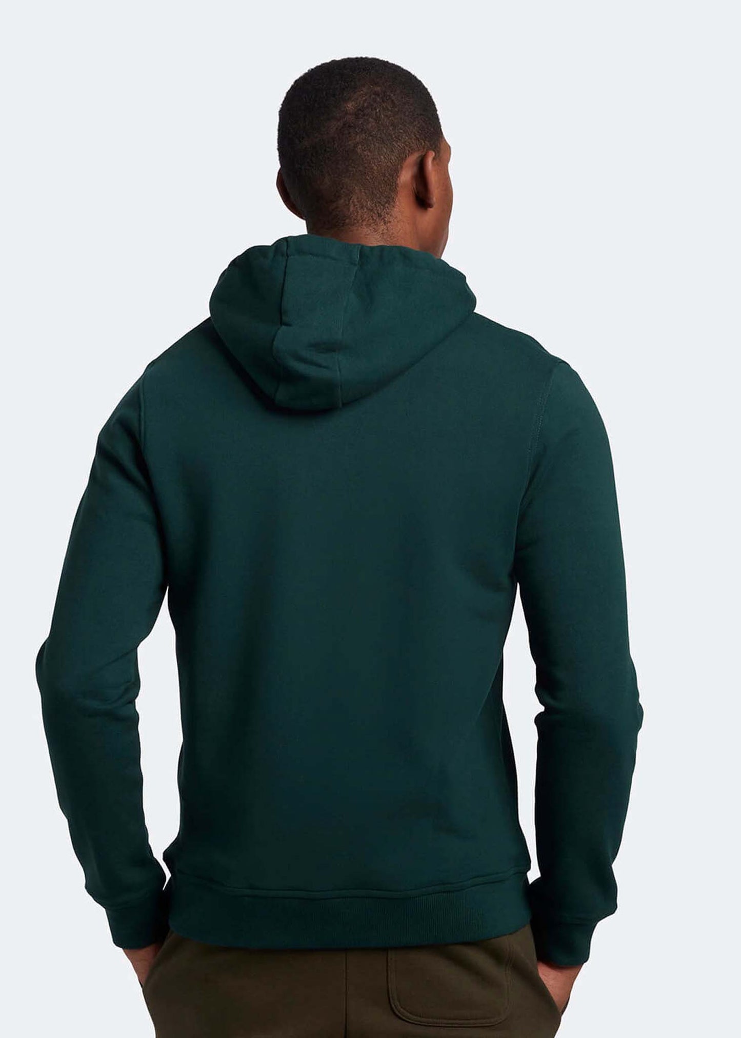 Lyle and Scott zip through hoodie dark green