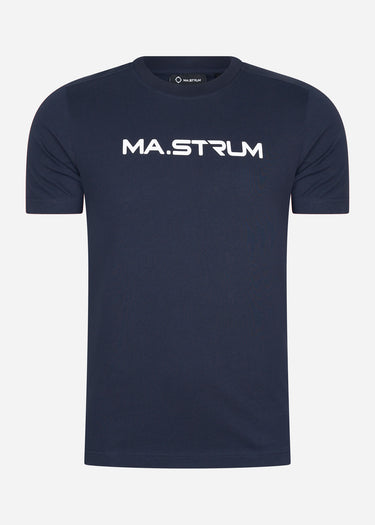 MA.Strum T-shirts MA.Strum chest print tee - ink navy