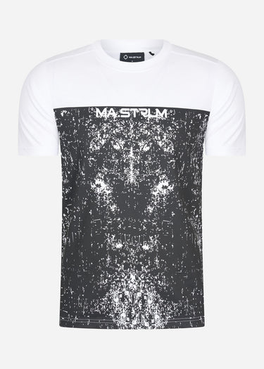 MA.Strum T-shirts  Half body print tee - optic white