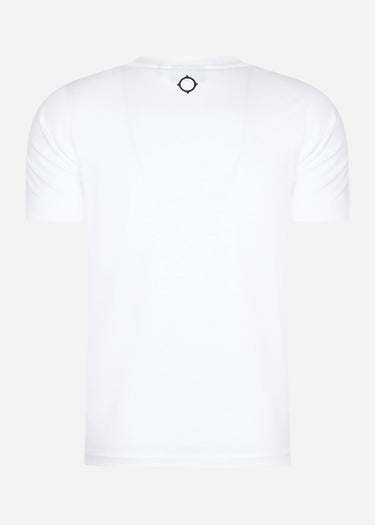 MA.Strum T-shirts  Half body print tee - optic white