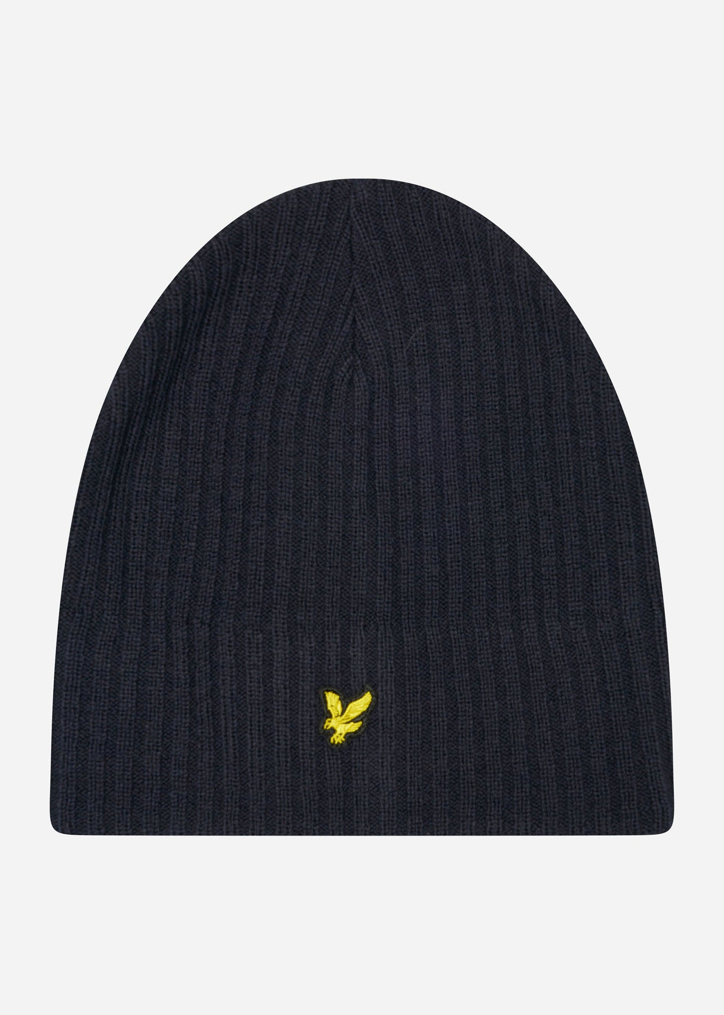 Knitted ribbed beanie - dark navy