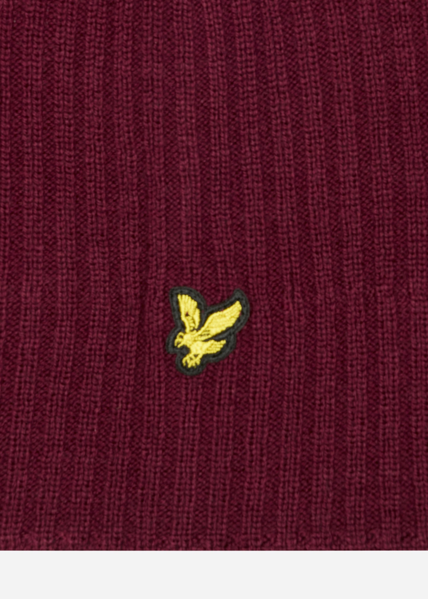 Lyle & Scott Mutsen Knitted ribbed beanie - burgundy