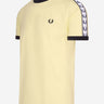 Fred Perry T-shirts Taped ringer t-shirt - lemon sorbet