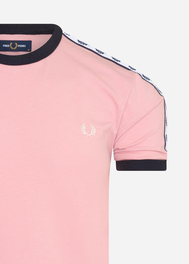 Fred Perry T-shirts Taped ringer t-shirt - chalky pink