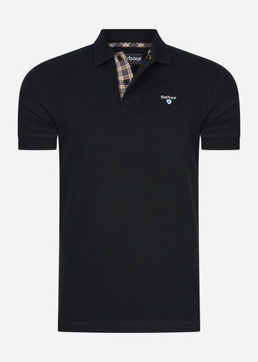 Barbour Polo's Tartan pique polo - black stone