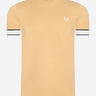 Fred Perry T-shirts Tramline tipped pique t-shirt - desert