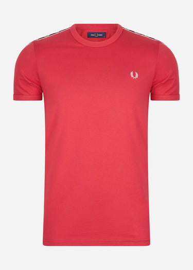 Fred Perry T-shirts Contrast tape ringer t-shirt - washed red oxblood