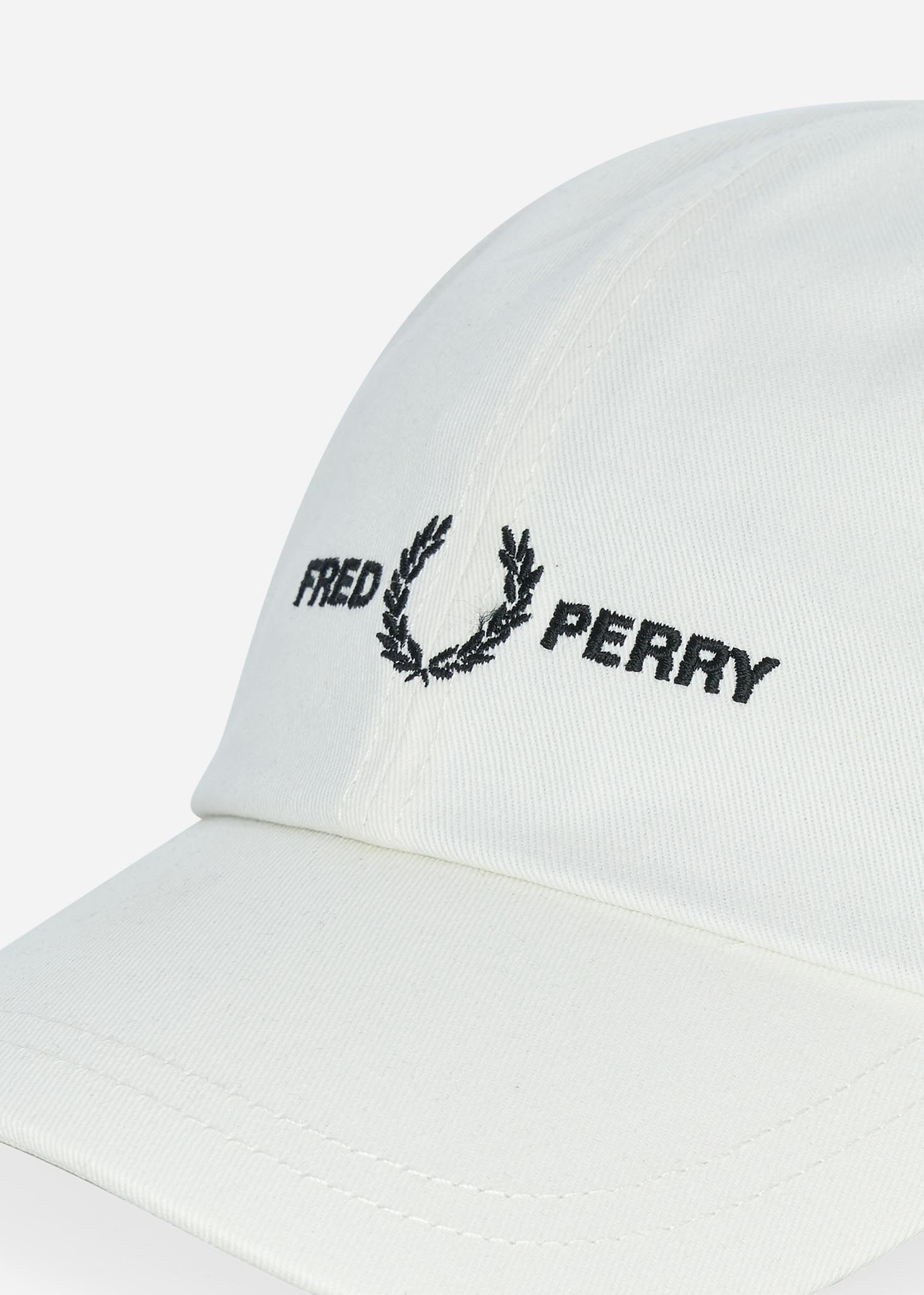 Fred Perry Petten  Graphic branded twill cap - snow white 