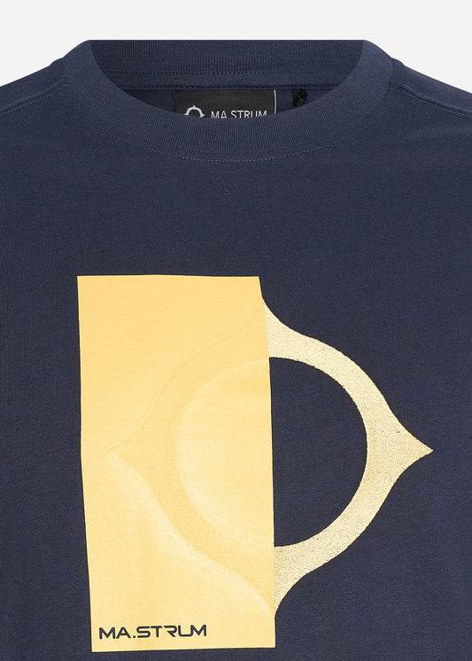 MA.Strum T-shirts  Block print logo tee - ink navy 
